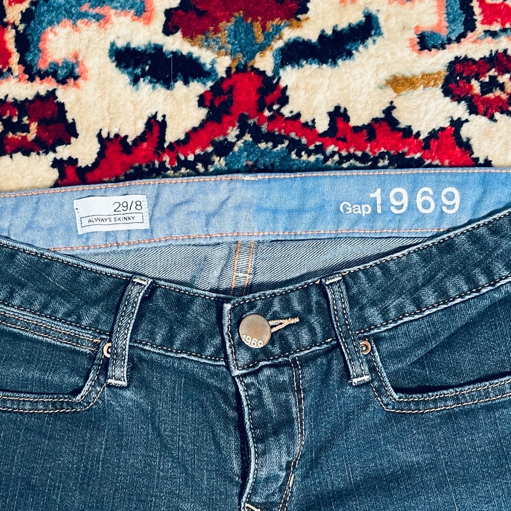 GAP 1969 Dark Wash Skinny Jeans